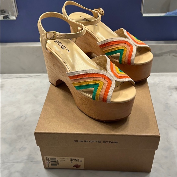 Charlotte Stone “Donna” rainbow platforms - Picture 4 of 10